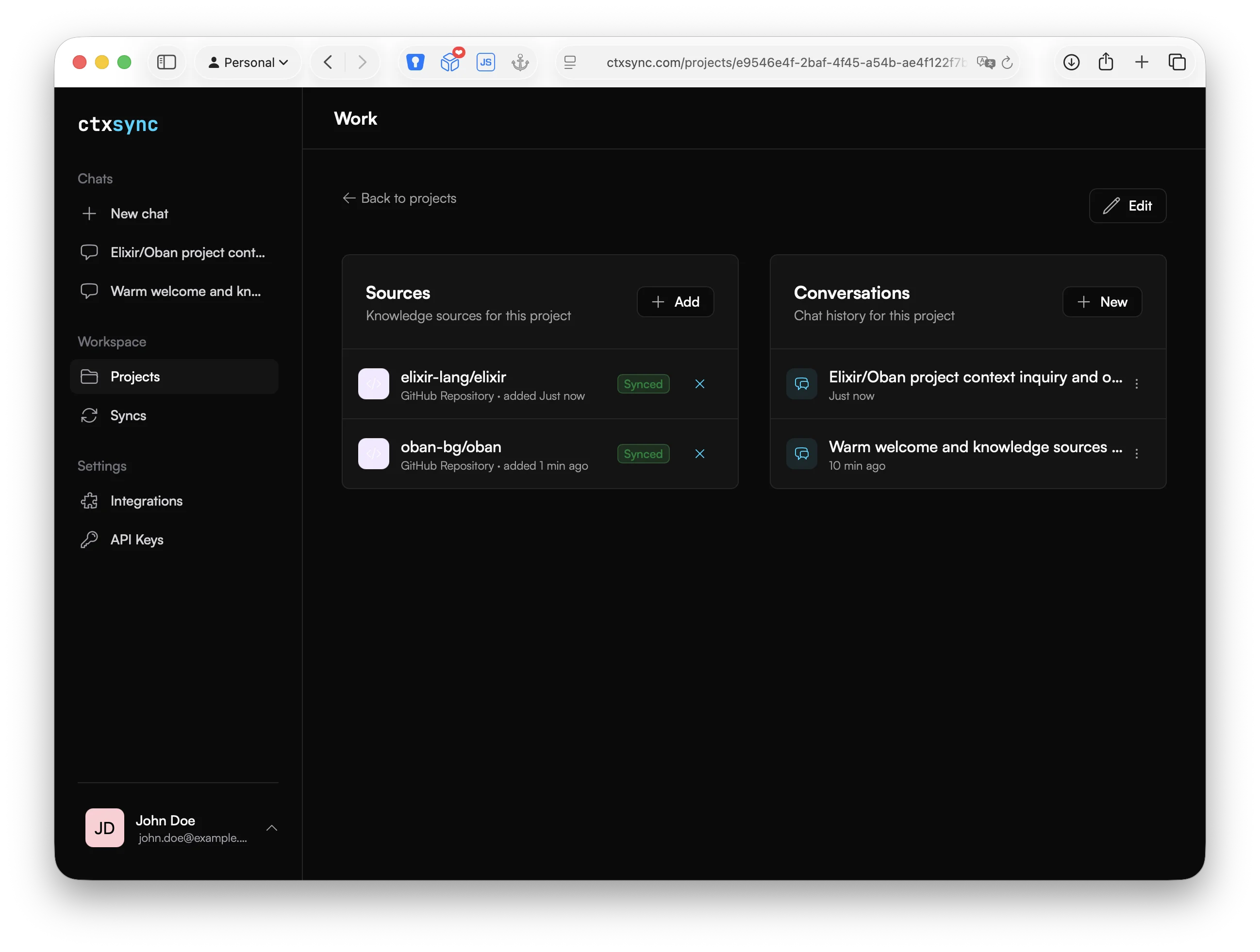 CtxSync Dashboard
