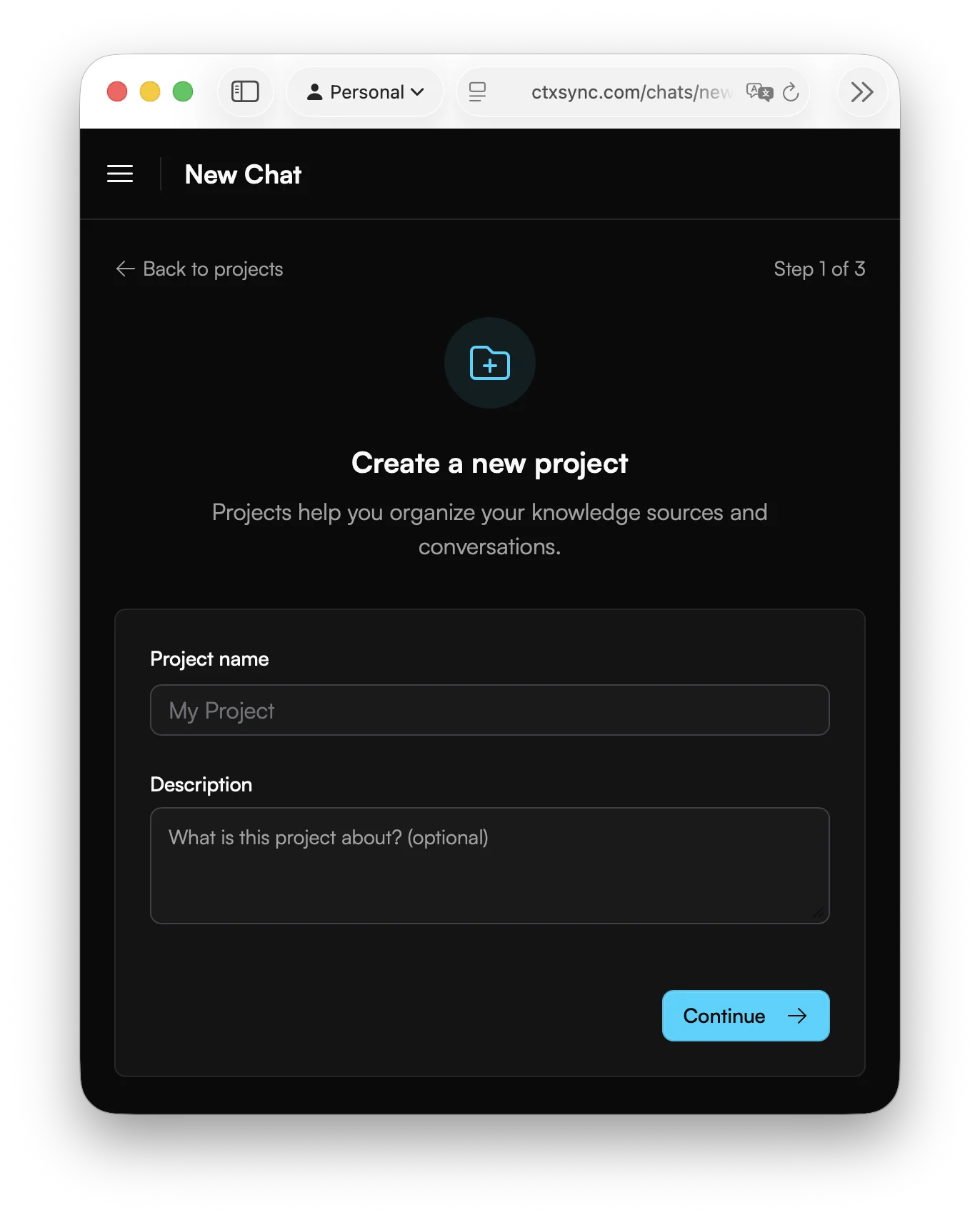 New Project Form